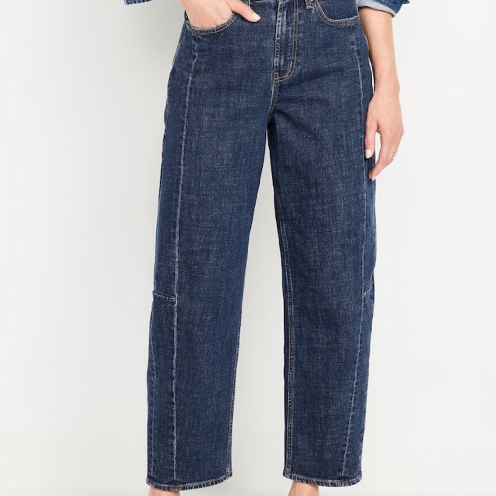 Old Navy Dark Blue Barrel Leg Jeans